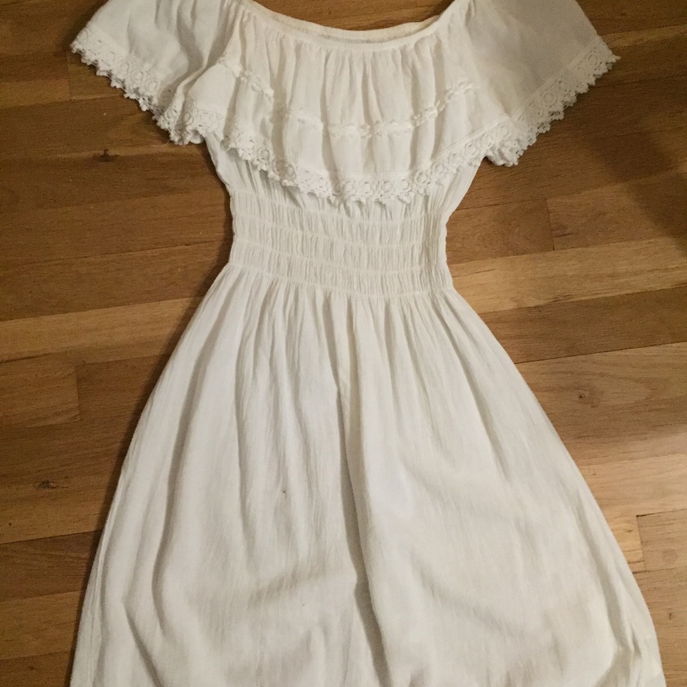 White off the shoulder summer dress